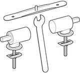 Geberit Set Scharniere für WC-Sitz Quick-Release mechanisch F260 – Absenkautomatik, verchromt