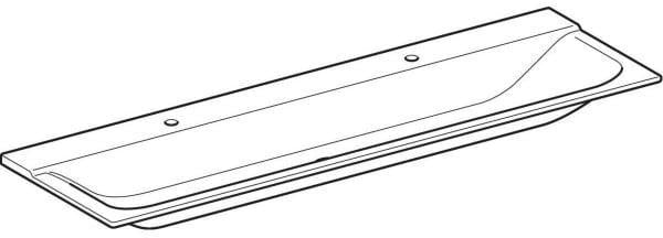 GEBERIT Xeno2 Möbelwaschtisch 160x48cm weiß-alpin – Varicor, antibakteriell, ohne Hahnloch & Überlauf
