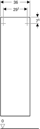 GEBERIT Smyle Mittelhochschrank 36x118x29,9 cm, eckig, mit einer Tür, sand-grau