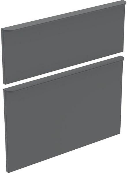Geberit Smyle Schubladenfront Set lava 2 Stück inkl. Griffe für Waschtisch-Unterschrank 60 cm