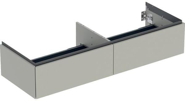 Geberit ONE Unterschrank für Aufsatzwaschtisch, 2 Schubladen, 133,2 cm, weiß hochglänzend