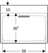 Geberit ONE Handwaschbecken 50x41 cm CleanDrain ohne Hahnloch und Überlauf, weiß KeraTect
