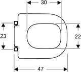 Geberit Renova Comfort WC-Sitzring barrierefrei eckig weiß antibakteriell