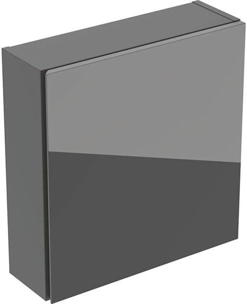 Geberit Hängeschrank iCon quadratisch 45 cm, 1 Tür, weiß hochglänzend, mit Dämpfung