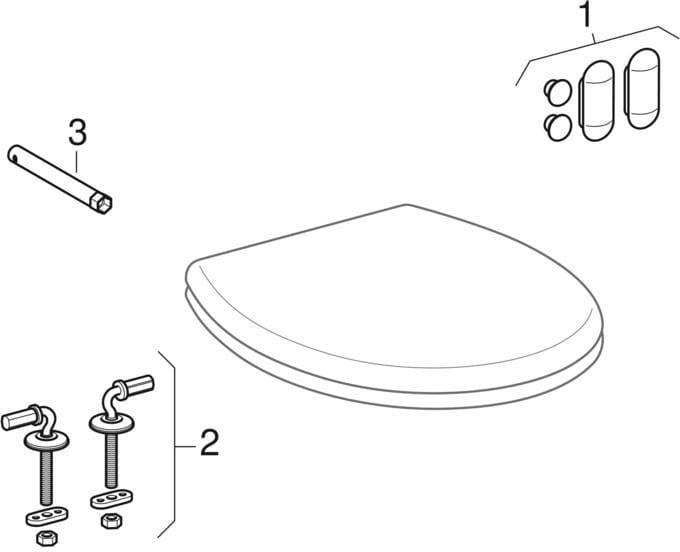 GEBERIT Bambini WC-Sitz für Kinder rubinrot – Duroplast, Edelstahl-Scharniere, rund