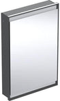 Geberit ONE Spiegelschrank mit ComfortLight, 1 Tür, 60 cm, Unterputz, schwarz matt – mit Touchsensor und App