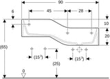 GEBERIT Bambini Spiel- und Waschlandschaft 900 mm mit 2 Waschplätzen, grün