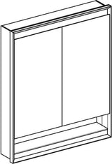 Geberit ONE Spiegelschrank mit Nische & ComfortLight, 2 Türen, 75x90x15 cm, weiß