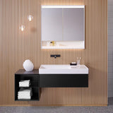 Geberit ONE Spiegelschrank mit Nische & ComfortLight, 2 Türen, 75x90x15 cm, weiß