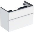 Geberit iCon Waschtischunterschrank 88,8 cm, 2 Schubladen, weiß hochglanz – wandhängend, vormontiert