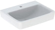 Geberit Renova Plan Waschtisch 55x44 cm mit Hahnloch, ohne Überlauf, weiß