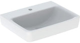 Geberit Renova Plan Waschtisch 55x44 cm mit Hahnloch, ohne Überlauf, weiß