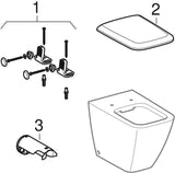 Geberit iCon Stand-WC eckig, Tiefspüler, Rimfree, wandbündig, weiß