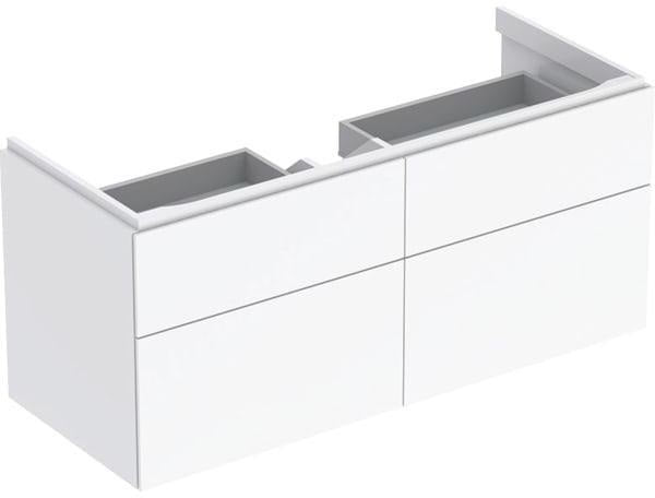 Geberit Xeno2 Unterschrank für Waschtisch, 120 cm, 4 Schubladen, weiß hochglänzend