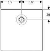 GEBERIT Nemea Duschwanne 80x80 cm weiß matt Sanitäracryl bodeneben