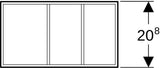 Geberit Xeno2 Schubladeneinsatz H-Teilung 37,3x9,8x20,8 cm sculturagrau