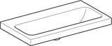 Geberit iCon Light Waschtisch 75x42 cm, verkürzte Ausladung, mit Hahnloch und Überlauf, weiß