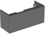 Geberit Acanto Waschtischunterschrank 120 cm Nussbaum mit Schublade und Innenschublade