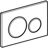 Geberit Sigma20 Betätigungsplatte, rund, 2-Mengen-Spülung, weiß glänzend / chrom glänzend