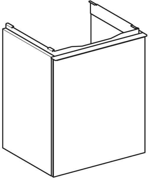 Geberit Acanto Unterschrank für Handwaschbecken, 45 cm, 1 Schublade, weiß matt – wandhängend