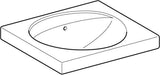 Geberit Preciosa Waschtisch 60x55 cm mit Ablagefläche, ohne Hahnloch, mit Überlauf, weiß