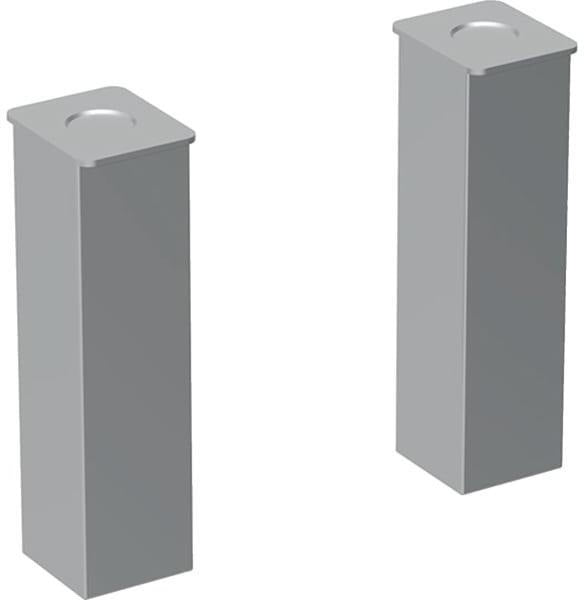 GEBERIT Renova Compact Möbelfüße 2er-Set, Höhe 15–16,5 cm, verchromt, höhenverstellbar