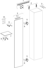 Geberit iCon Hochschrank 36 cm mit 1 Tür, weiß hochglänzend, Soft-Close