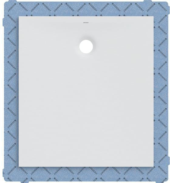 GEBERIT Olona Duschwanne 90 x 75 cm rechteckig, Mineralguss, weiß matt, mit Dichtvlies