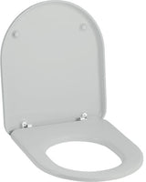 Geberit Mango WC-Sitz weiß mit Deckel und verchromten Scharnieren – Duroplast, 155 mm Befestigungsabstand