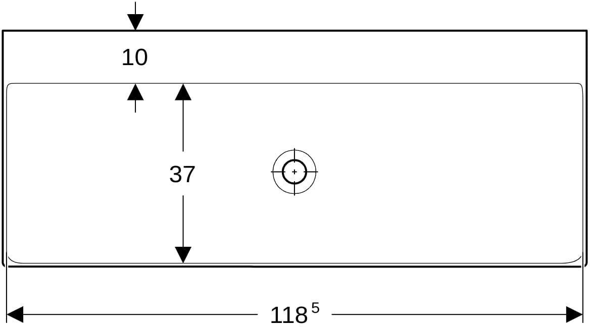 Geberit ONE Waschtisch 60x48 cm weiß KeraTect ohne Hahnloch ohne Überlauf