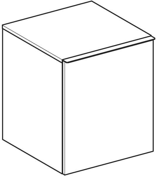Geberit Acanto Seitenschrank 45,2 cm mit Schublade & Innenschublade, weiß matt – wandhängend