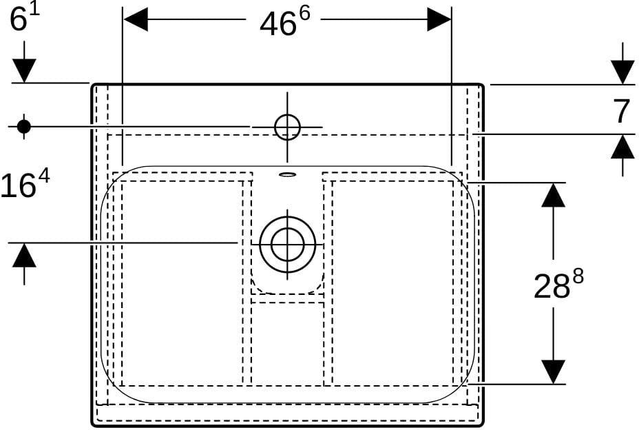 Geberit Renova Plan Waschtischset mit Unterschrank Nussbaum hell KeraTect 55 cm