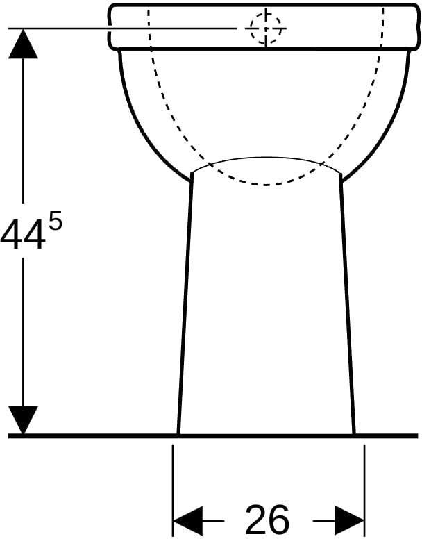 GEBERIT Renova Comfort Stand-WC Flachspüler erhöht – barrierefrei, weiß