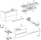 Geberit ONE Waschtischunterschrank 2 Schubladen weiß hochglanz 89,5 cm