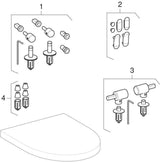 Geberit Flow WC-Sitz weiß mit Absenkautomatik und verchromten Scharnieren