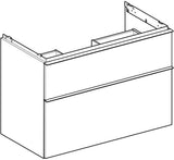 Geberit iCon Waschtischunterschrank 88,8 cm, 2 Schubladen, weiß hochglanz – wandhängend, vormontiert