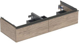 Geberit iCon Unterschrank für Doppelwaschtisch, 2 Schubladen, 118,4 cm, weiß hochglänzend