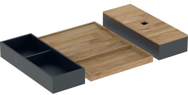 Geberit Schubladeneinsatz-Set für obere Schublade, Breite 120 cm, aus Bambus