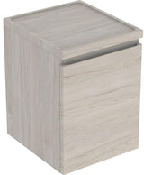 Geberit Renova Plan Seitenschrank 40 cm mit Schublade, Nussbaum hickory hell – wandhängend, Selbsteinzug