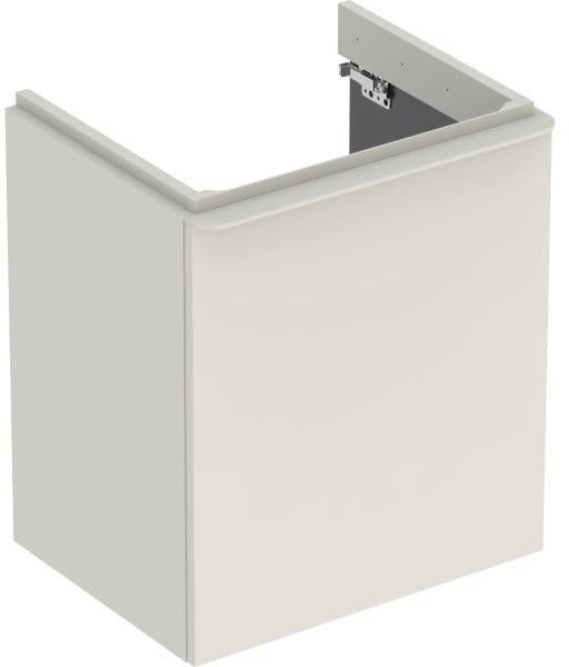 GEBERIT Smyle Wand-Waschtischunterschrank 53,6 cm Nussbaum mit 1 Tür links