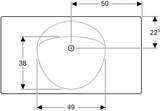 Geberit Preciosa Waschtisch 100x55 cm mit Ablagefläche, ohne Hahnloch, weiß