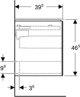 Geberit ONE Waschtischunterschrank 2 Schubladen weiß hochglanz 89,5 cm