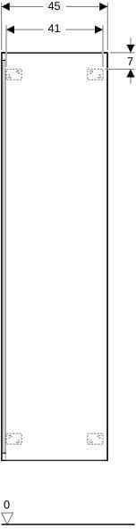 Geberit Acanto Hochschrank 45 cm, 1 Tür, weiß hochglänzend, Soft-Close, 7 Einlegeböden