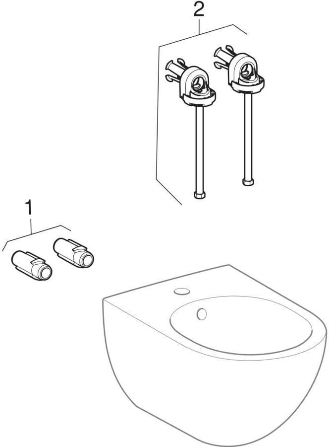 Geberit Acanto Wandbidet mit Überlauf, geschlossene Form, T: 53 cm, weiß