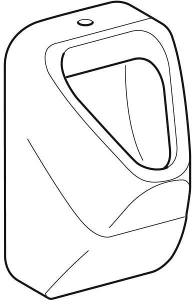 Geberit Urinal ALIVIO mit Spülrand, verdecktem Geruchsverschluss und Kerafix-Befestigungsset, 340 x 570 x 340 mm, weiß