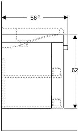 GEBERIT Renova Comfort Waschtischunterschrank 53 cm, 2 Türen, weiß matt, wandhängend