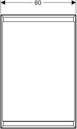 Geberit ONE Spiegelschrank mit ComfortLight, 1 Tür links, Unterputz, 60x90x15 cm, weiß