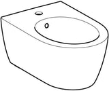 Geberit iCon Wandbidet 53 cm mit Überlauf – weiß, wandhängend, geschlossenes Keramikdesign
