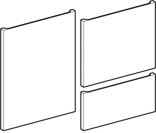 Geberit Renova Plan Front-Set für Seitenschrank, Höhe 70 cm, Weiß – Schubladenfront & Tür