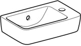 Geberit Renova Compact Handwaschbecken 40x25 cm, Hahnloch rechts, mit Überlauf, weiß